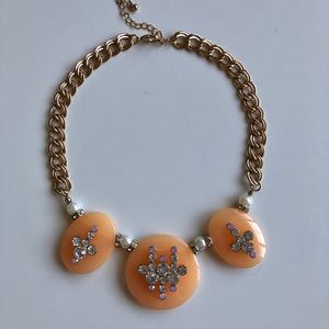 Gold and Peach Tone Fashion Necklace